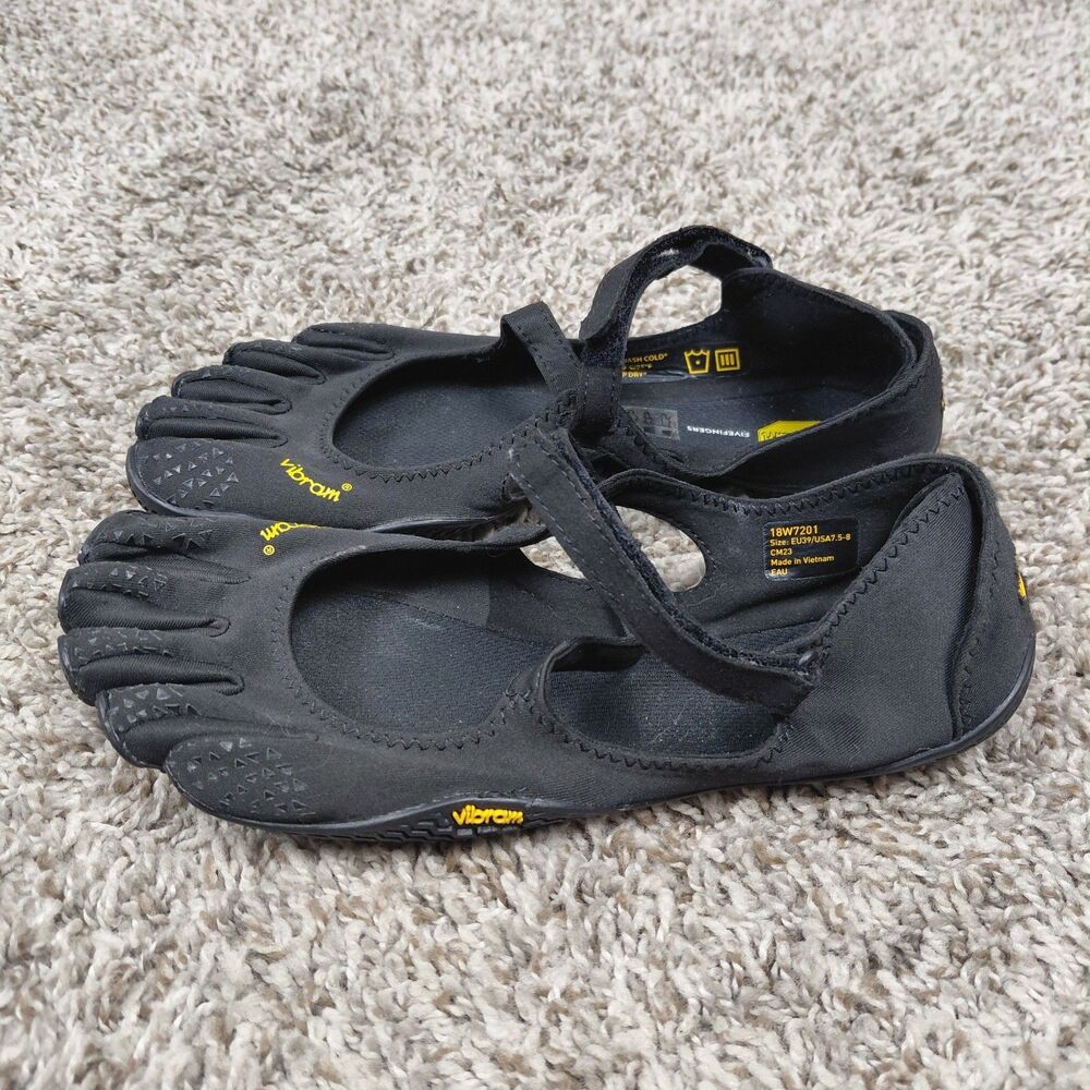 Vibram Five Fingers V-Soul Shoes Womens EU 39 US 7.5-8 Black Barefoot FiveFinger